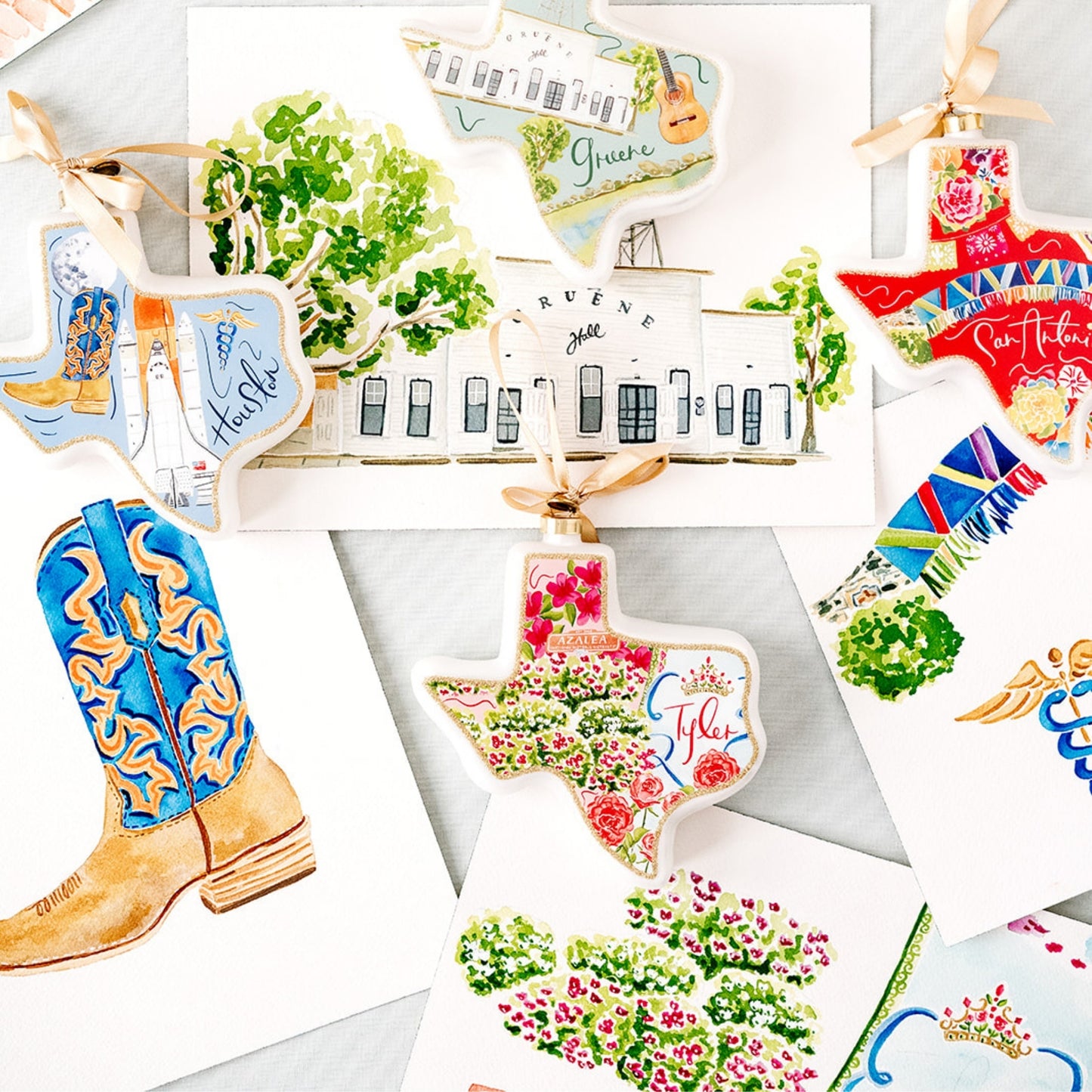Houston Catherine Cartie City Capsule 2025 Texan Christmas Ornament
