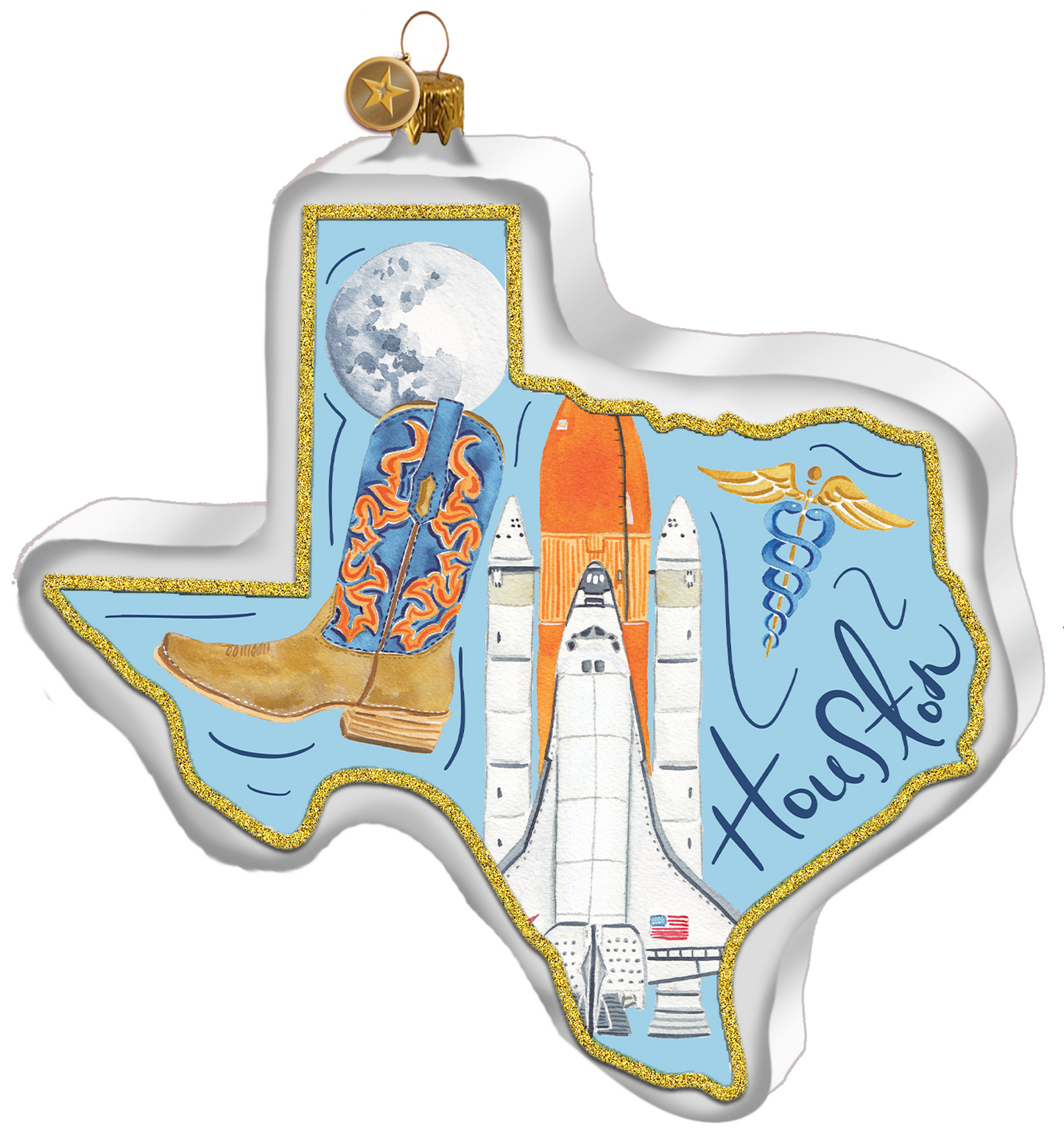Houston Catherine Cartie City Capsule 2025 Texan Christmas Ornament