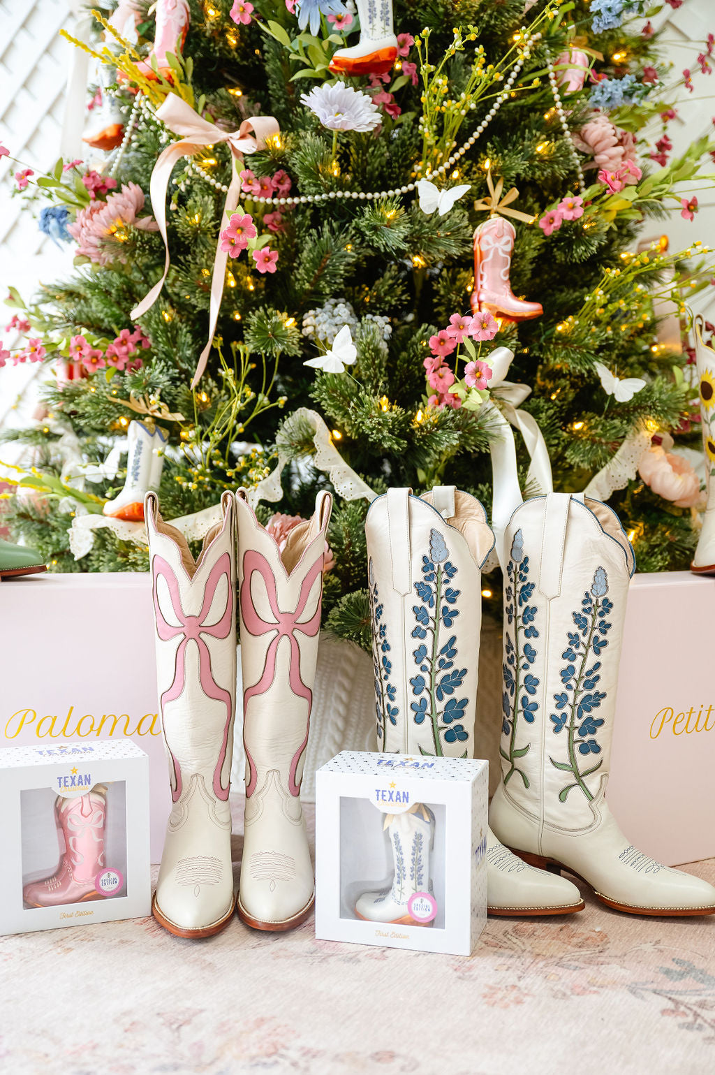 Texan Christmas x Petite Paloma Claire Bow Boot Special Edition Ornament