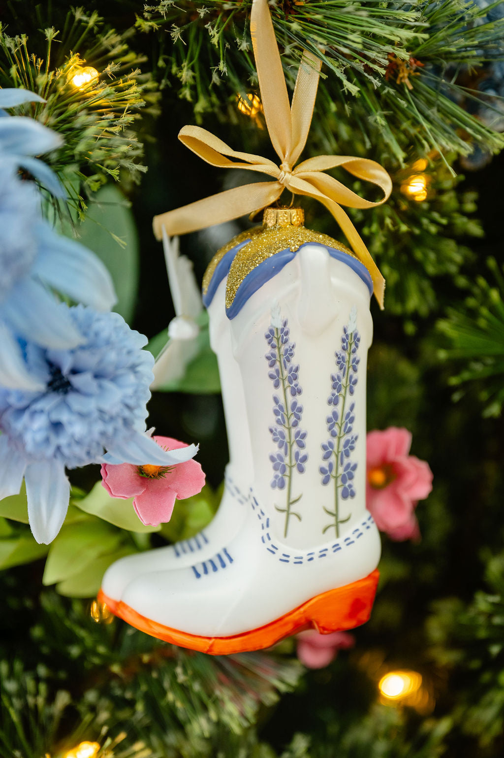 Texan Christmas x Petite Paloma Quinn Bluebonnet Boot Special Edition Ornament