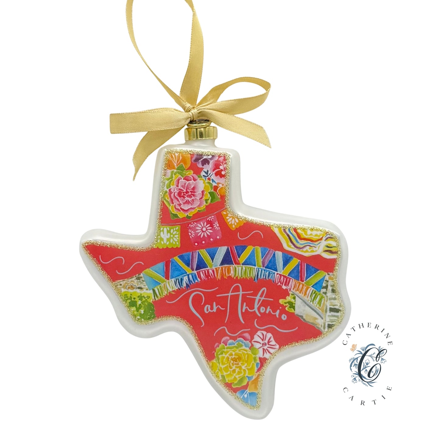 San Antonio Catherine Cartie City Capsule 2025 Texan Christmas Ornament
