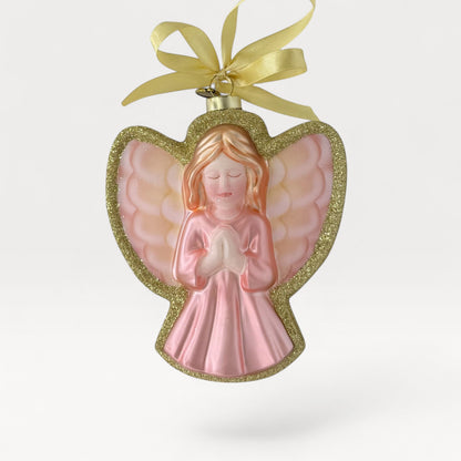 Praying Angel Blown Glass Christmas Ornament – 2026 First Edition