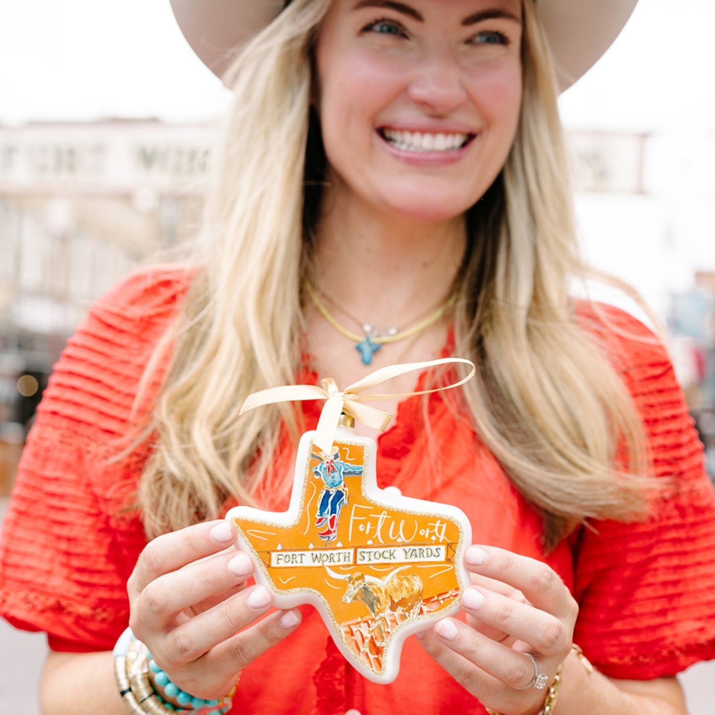 Fort Worth Catherine Cartie City Capsule 2025 Texan Christmas Ornament