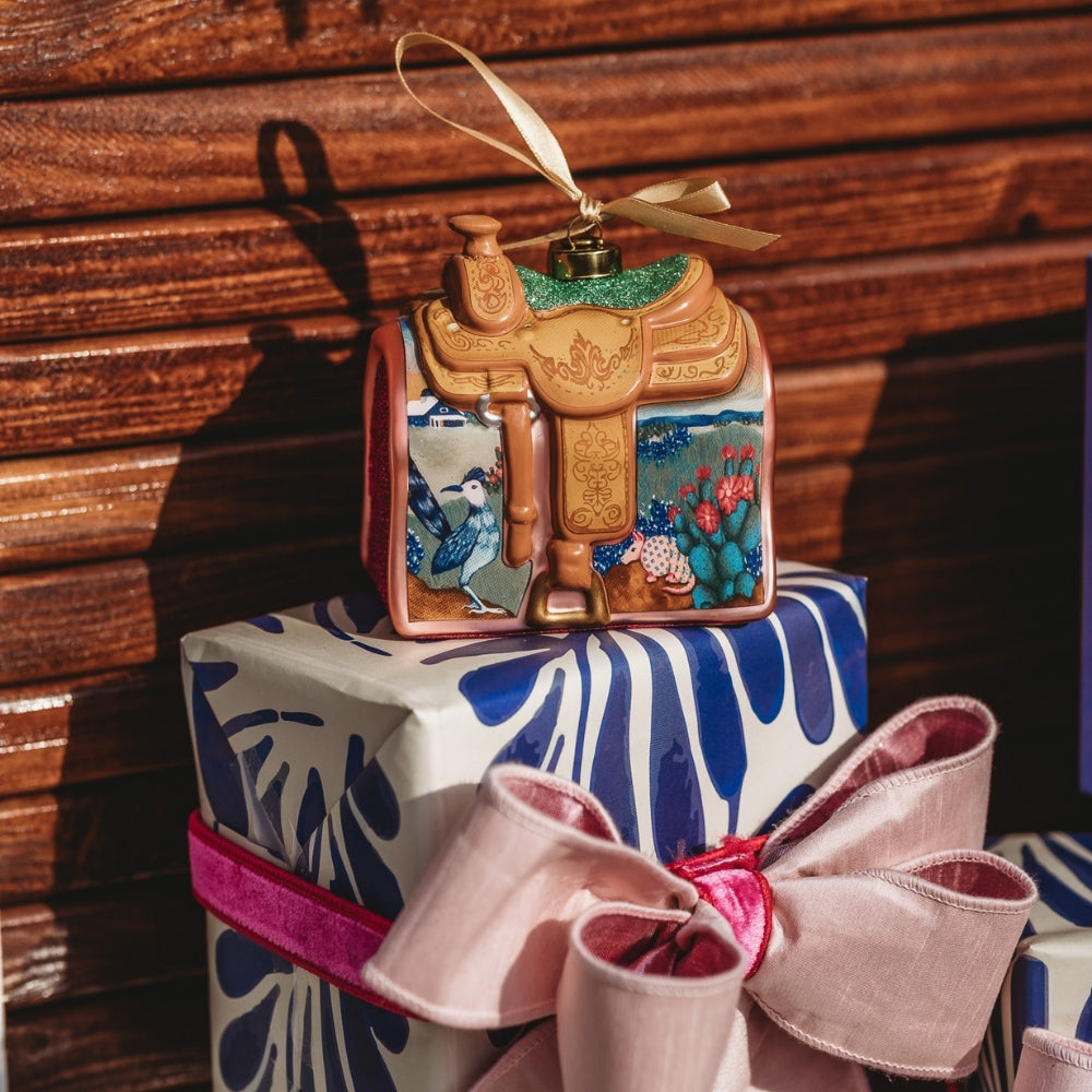 Texas Horse Saddle 2025 Texan Christmas Ornament