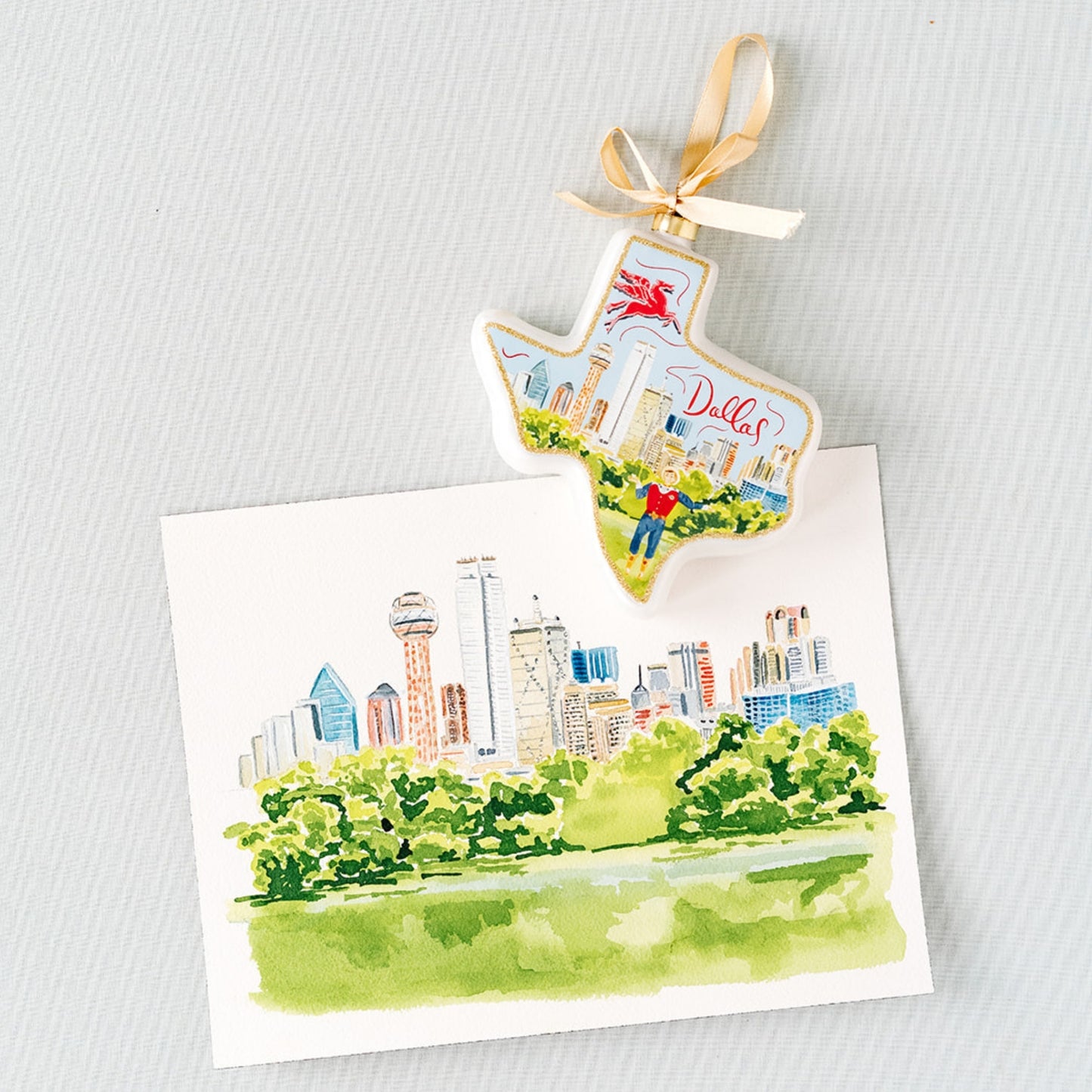 Dallas Catherine Cartie City Capsule 2025 Texan Christmas Ornament