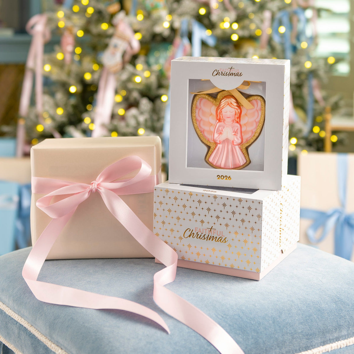 Praying Angel Blown Glass Christmas Ornament – 2026 First Edition