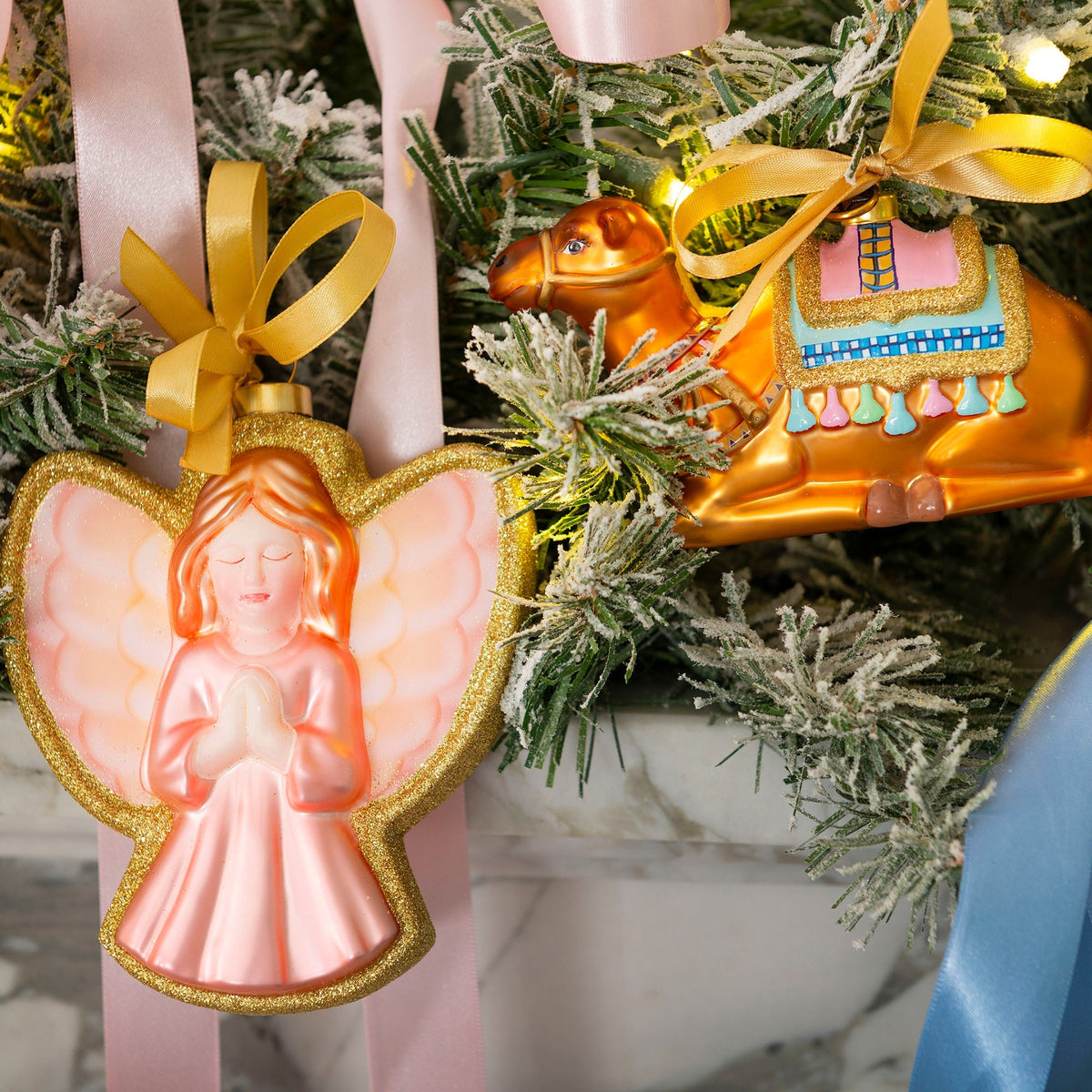 Praying Angel Blown Glass Christmas Ornament – 2026 First Edition
