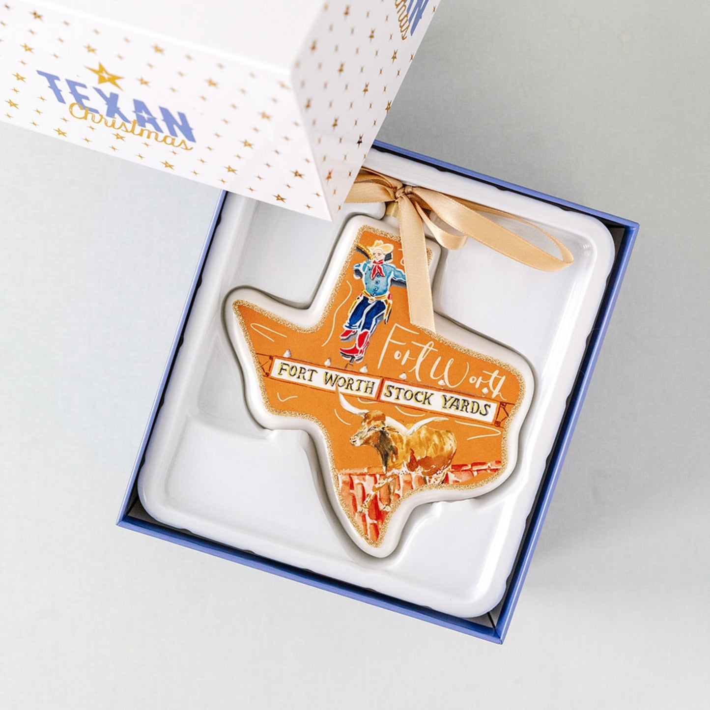 Fort Worth Catherine Cartie City Capsule 2025 Texan Christmas Ornament