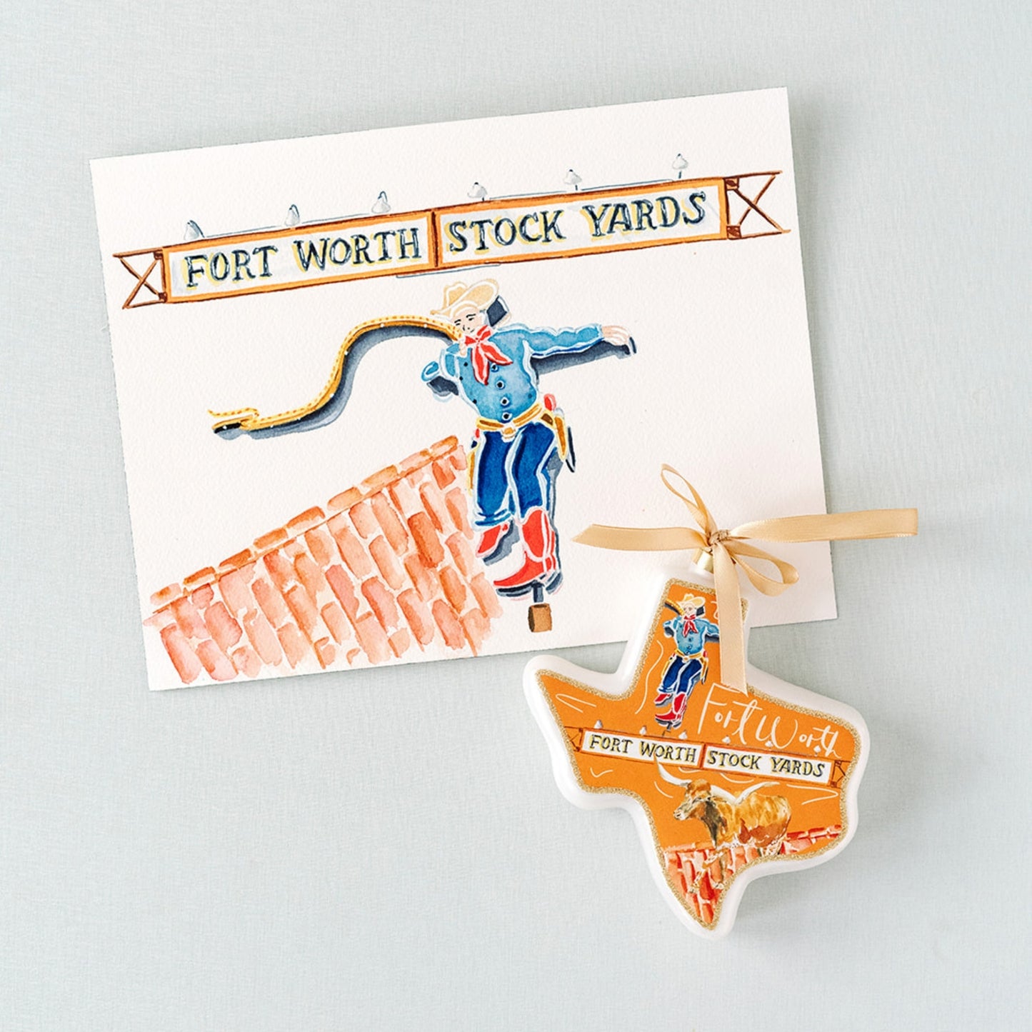 Fort Worth Catherine Cartie City Capsule 2025 Texan Christmas Ornament