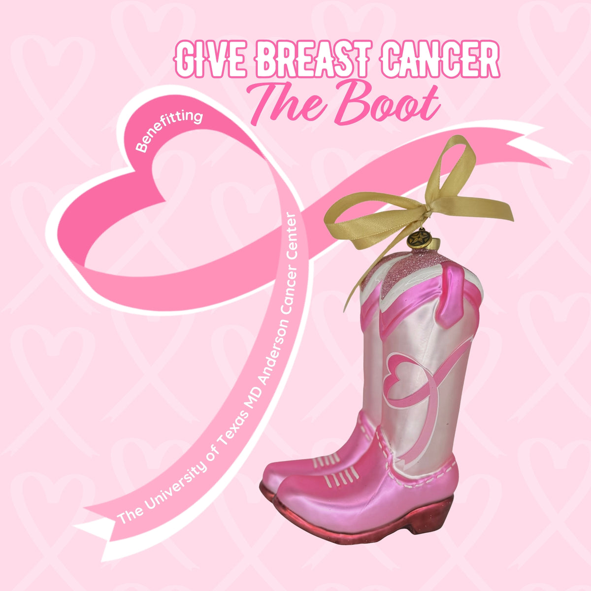Give Breast Cancer the Boot Texan Christmas Ornament_ 2026 Edition