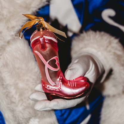 Give Breast Cancer the Boot Texan Christmas Ornament_ 2026 Edition