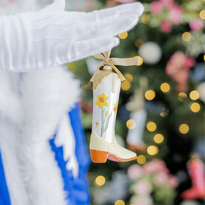 Texan Christmas x Petite Paloma Maes Daffodil Boot Ornament | 2025 Edition