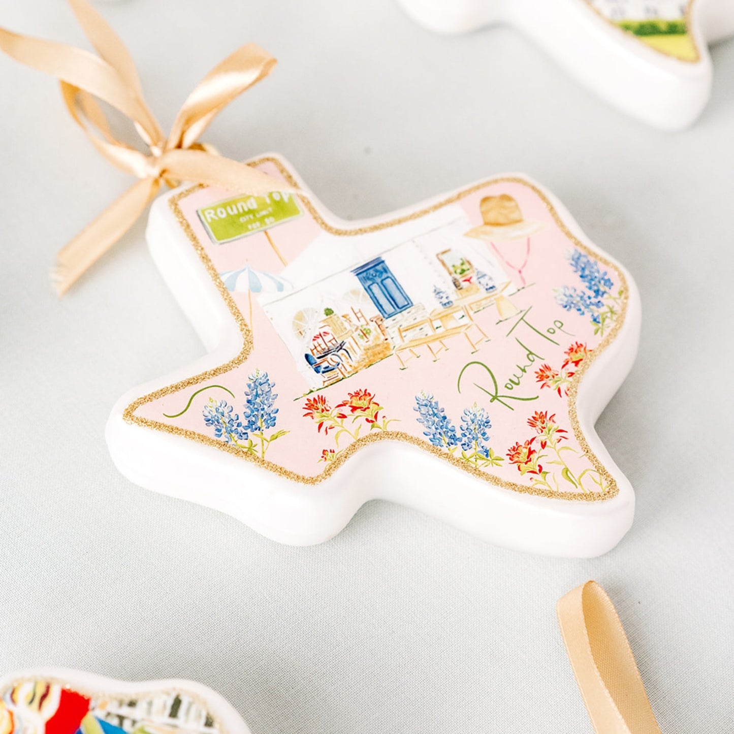 Round Top Catherine Cartie City Capsule 2025 Texan Christmas Ornament