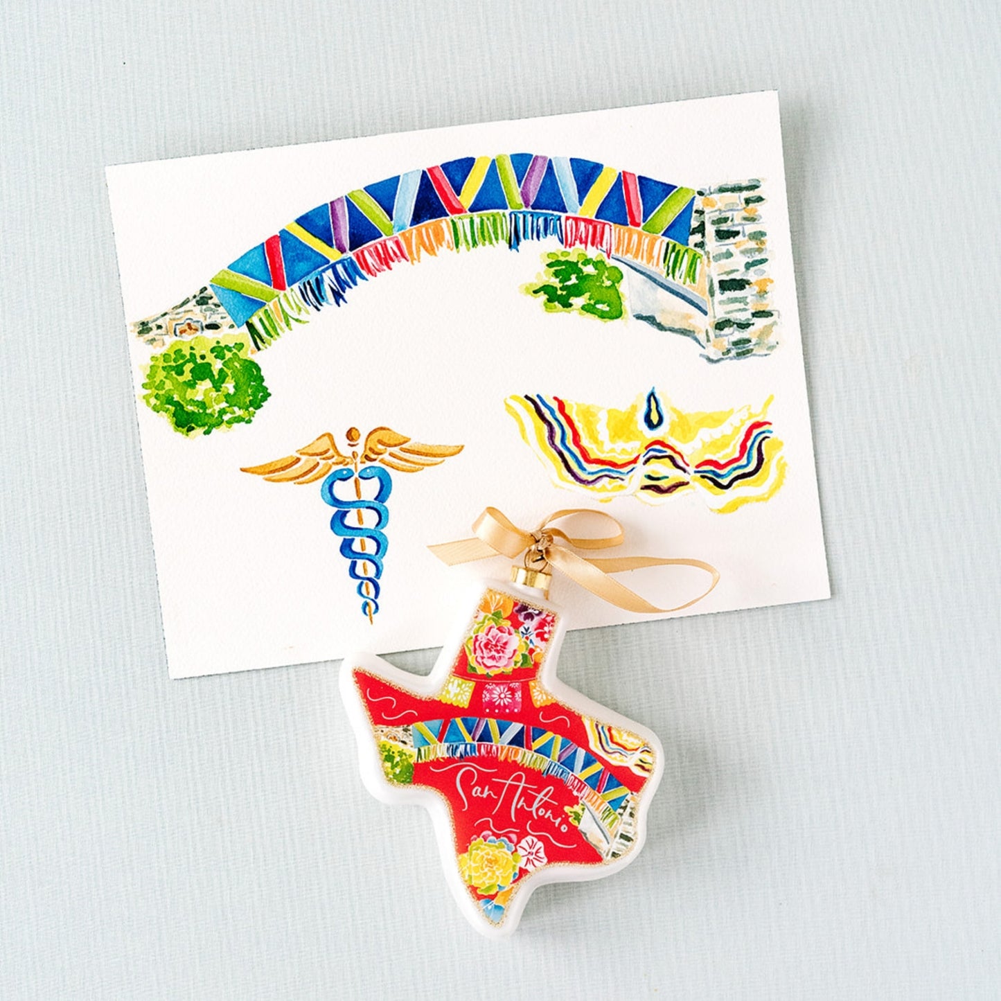 San Antonio Catherine Cartie City Capsule 2025 Texan Christmas Ornament