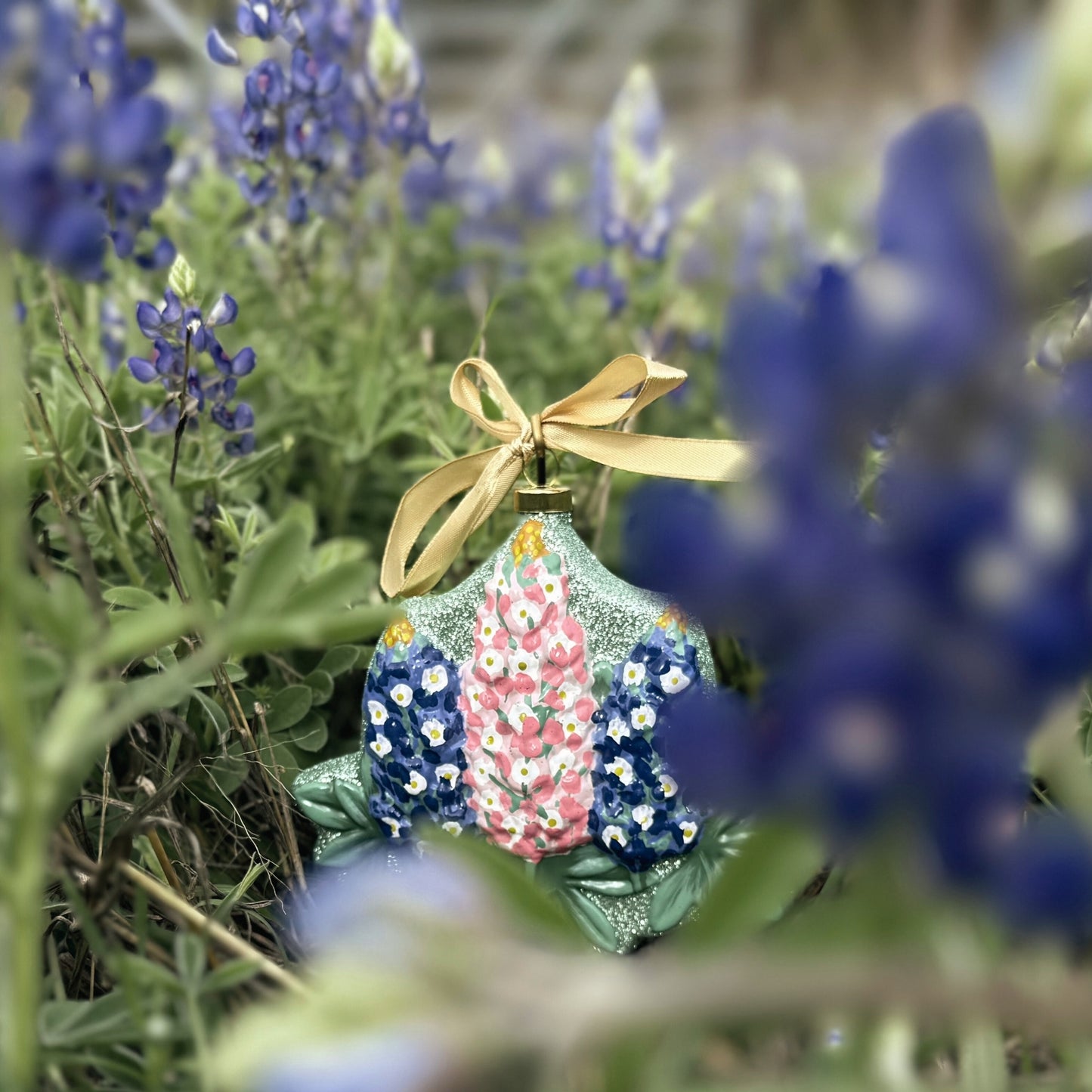 Texas Bluebonnet 2025 Texan Christmas Ornament
