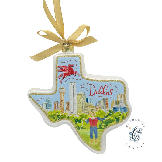 Dallas Catherine Cartie City Capsule 2025 Texan Christmas Ornament