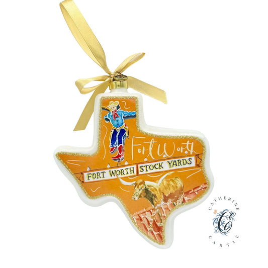 Fort Worth Catherine Cartie City Capsule 2025 Texan Christmas Ornament