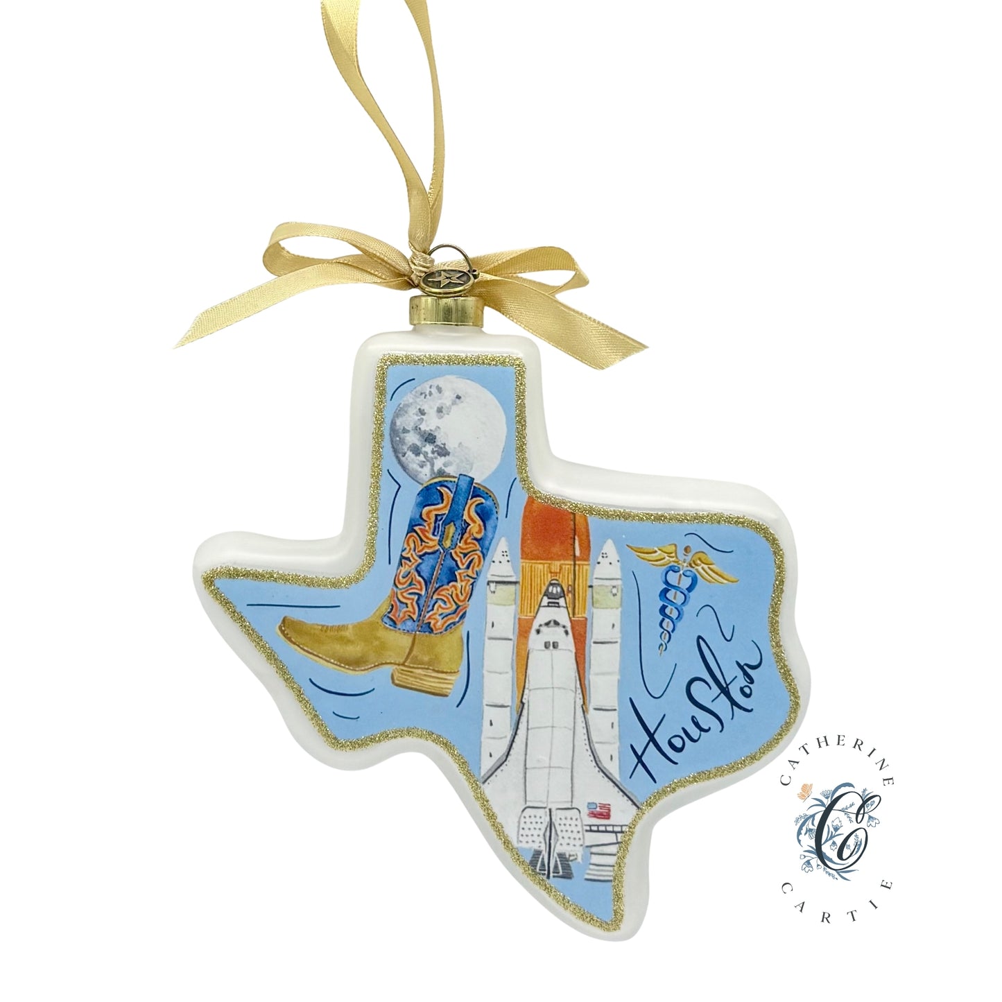 Houston Catherine Cartie City Capsule 2025 Texan Christmas Ornament