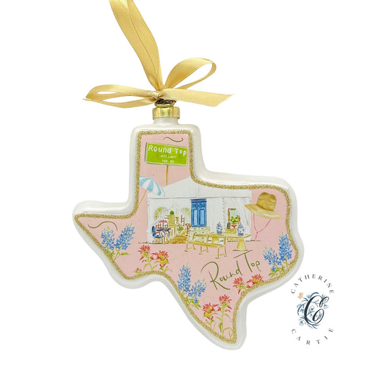 Round Top Catherine Cartie City Capsule 2025 Texan Christmas Ornament