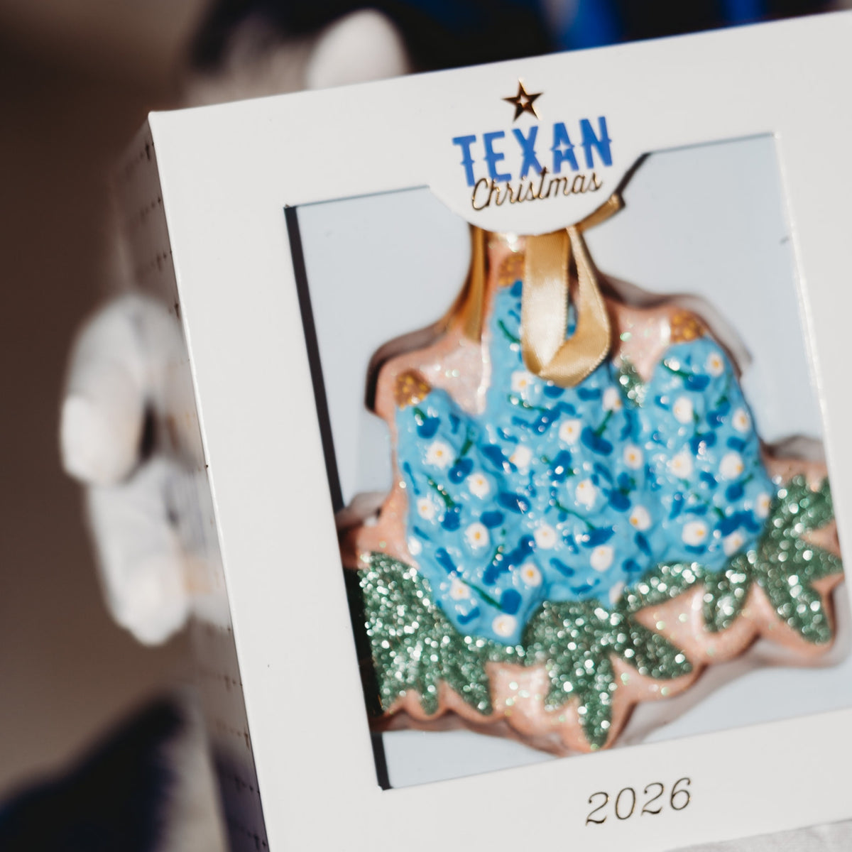 Texas Bluebonnet Blown Glass Christmas Ornament | Texan Christmas 2026 Edition