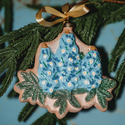 Texas Bluebonnet Blown Glass Christmas Ornament | Texan Christmas 2026 Edition