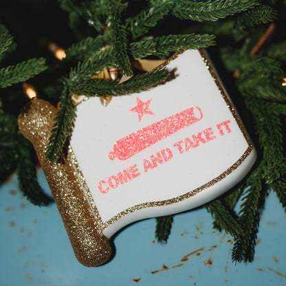 Come and Take It Flag Texas Christmas Ornament | Texan Christmas 2026 Edition