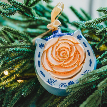 Lucky Horseshoe & Yellow Rose | Texan Christmas 2026 Edition Ornament