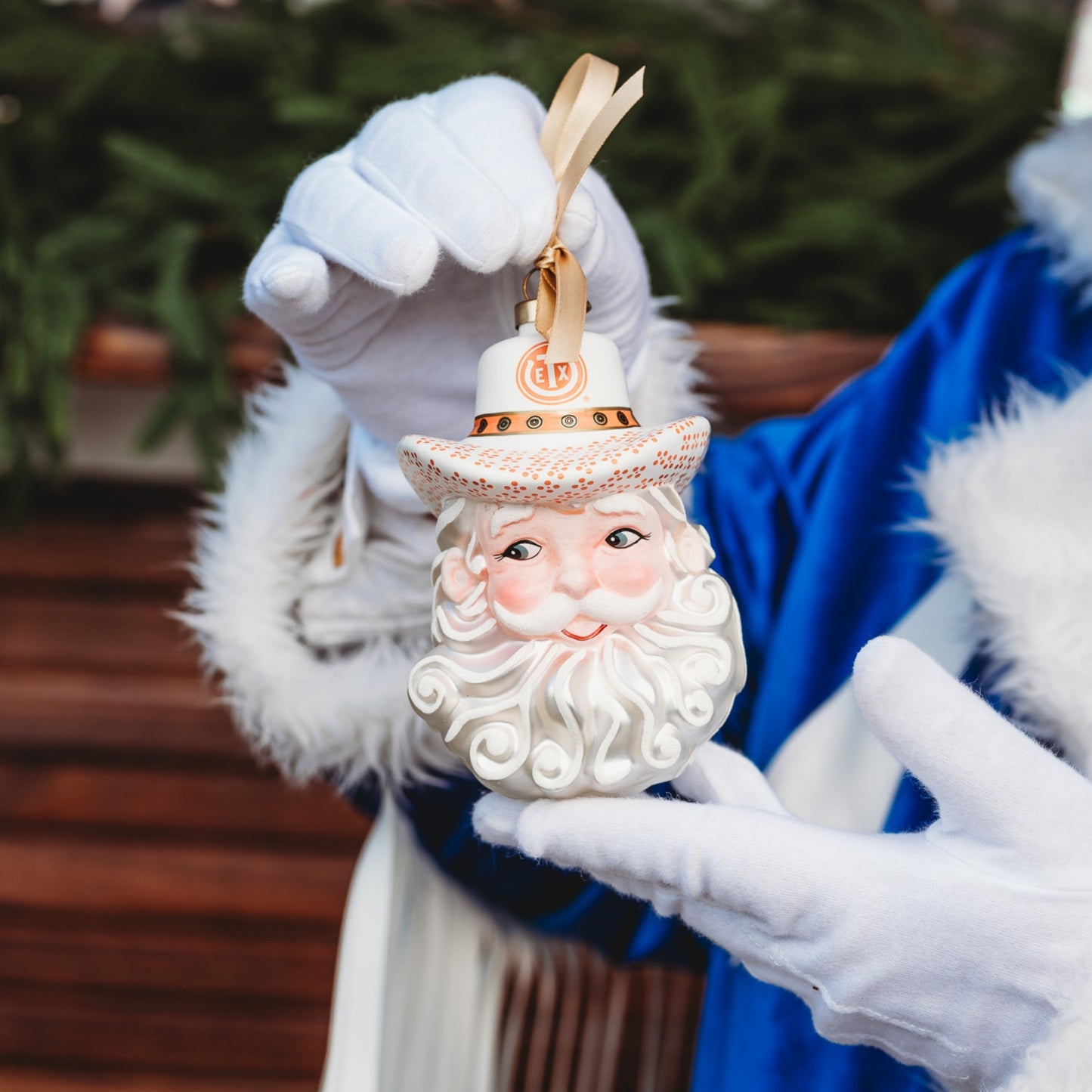 Texas Exes Cowboy Santa 2025 Edition Texan Christmas Ornament