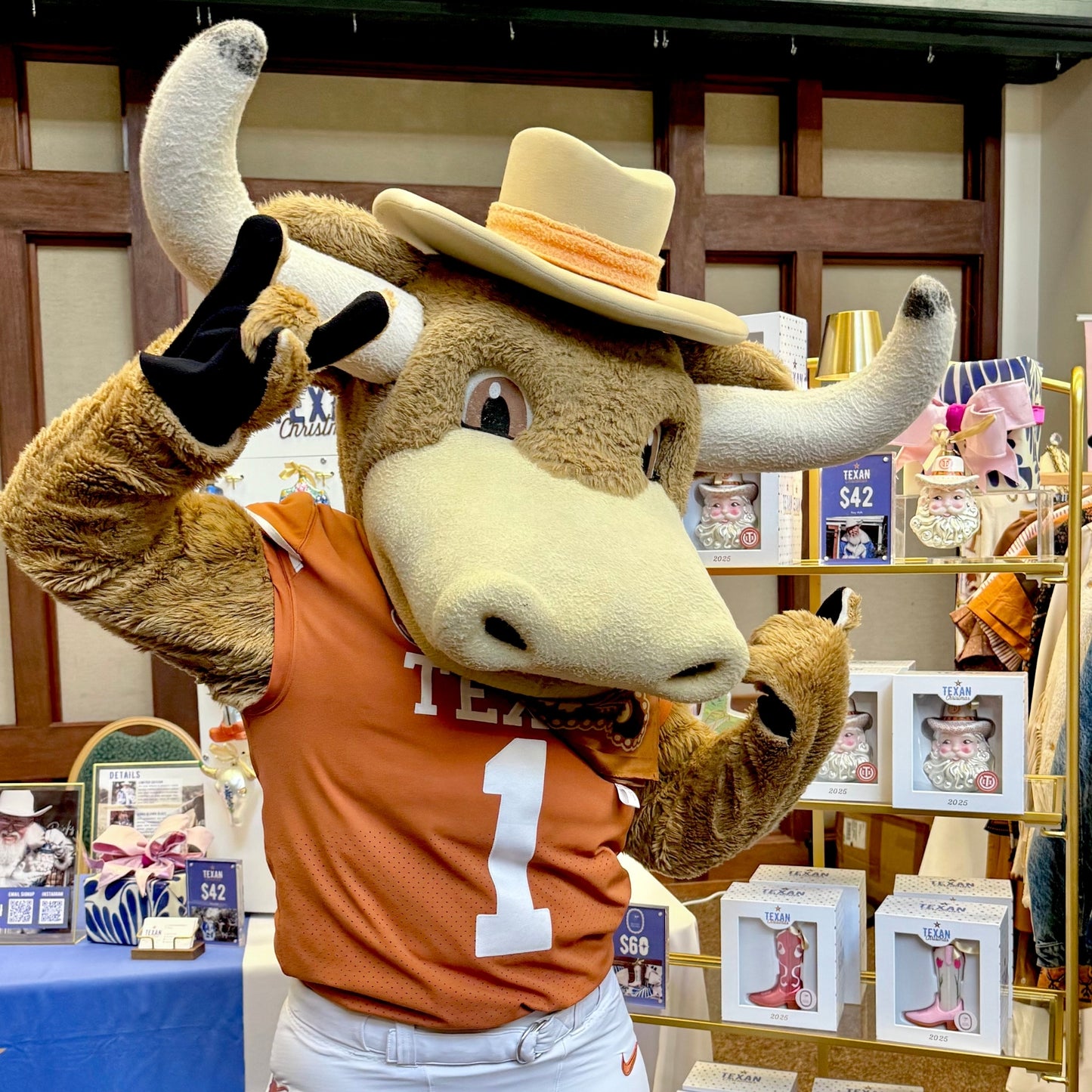 Texas Exes Cowboy Santa 2025 Edition Texan Christmas Ornament